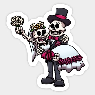 Married Skeletons Sticker